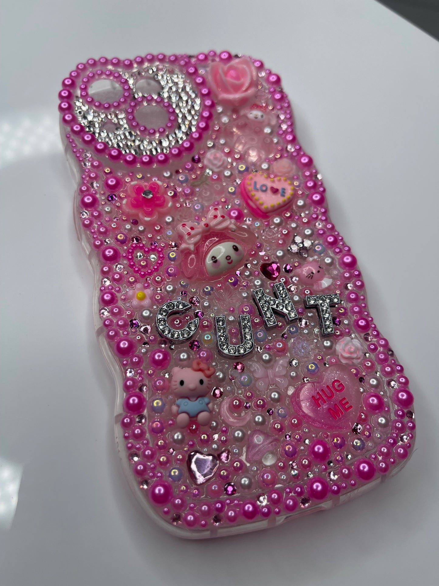 Hearts Custom Bling iphone 14 Case (iphone 14 6.1 inch only)